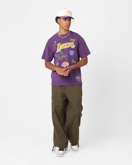 Mitchell & Ness Los Angeles Lakers Highway Logo T-Shirt Lakers Purple
