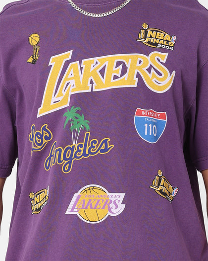 Mitchell & Ness Los Angeles Lakers Highway Logo T-Shirt Lakers Purple