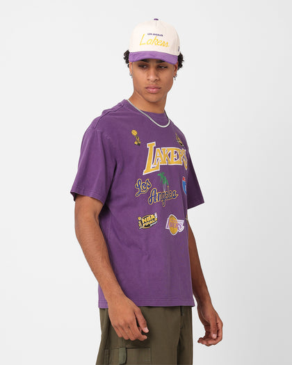 Mitchell & Ness Los Angeles Lakers Highway Logo T-Shirt Lakers Purple