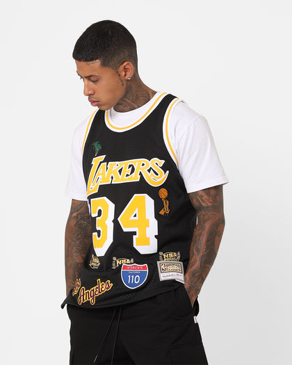 Mitchell & Ness Los Angeles Lakers Shaquille O'Neal Hi-Way Swing Jersey Black