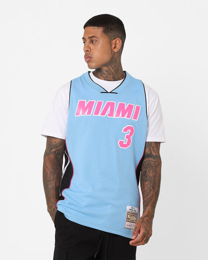 Mitchell Ness Miami Heat Dwyane Wade Swing Jersey Sky Blue