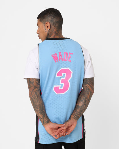 Mitchell Ness Miami Heat Dwyane Wade Swing Jersey Sky Blue