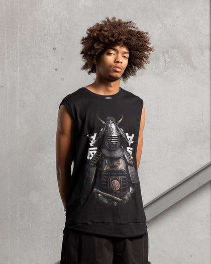 The Anti Order Shaolin Panelled Singlet Black