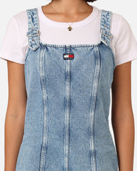 Tommy Jeans Women's Buckle Mini Dress Denim Light
