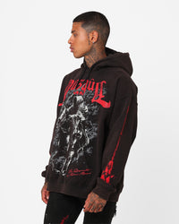 73Studio X The Lord Of The Rings Nazgul Vintage Hoodie Black Wash