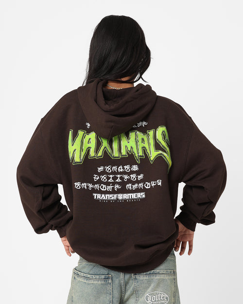 Goat Crew X Transformers Maximals Vintage Hoodie Brown Wash