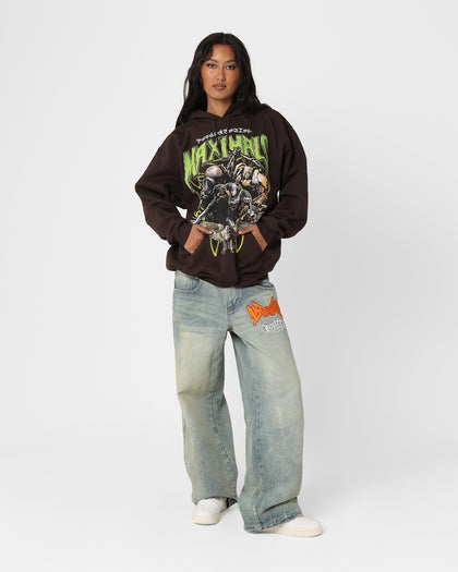 Goat Crew X Transformers Maximals Vintage Hoodie Brown Wash