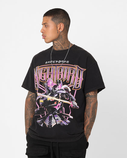 Goat Crew X Transformers Nightbird Vintage T-Shirt Black Wash