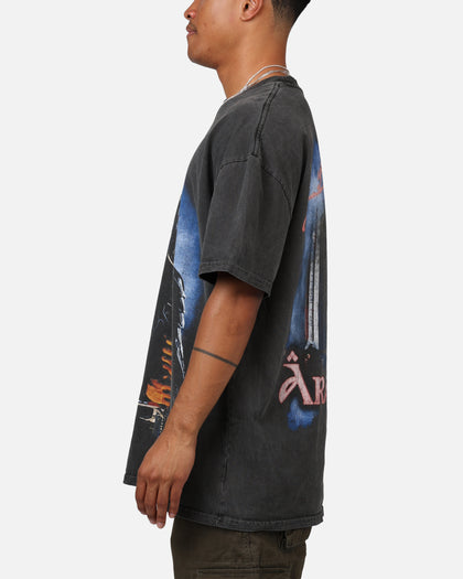 73Studio X The Lord Of The Rings Aragorn Heavyweight Vintage T-Shirt Black Wash