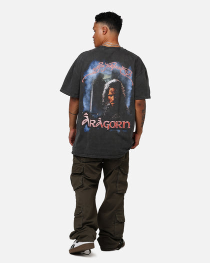 73Studio X The Lord Of The Rings Aragorn Heavyweight Vintage T-Shirt Black Wash