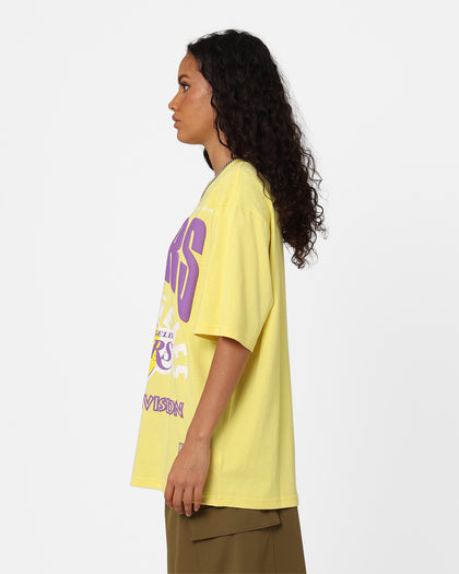 Mitchell & Ness Women's Los Angeles Lakers Puff T-Shirt Yellow