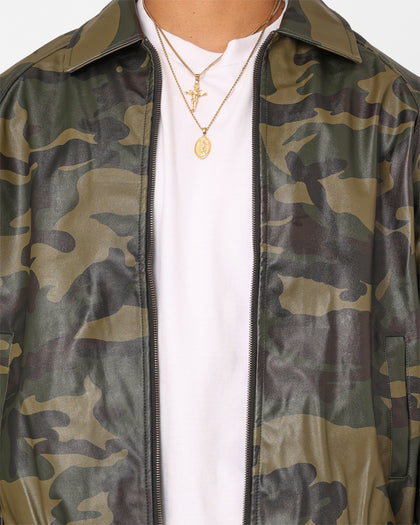 XXIII Cillian Camo PU Leather Jacket Camo