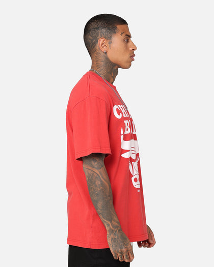 Mitchell & Ness Chicago Bulls XL Logo One Colour T-Shirt Faded Red