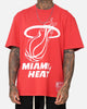 Mitchell & Ness Miami Heat XL Logo One Colour T-Shirt Faded Red