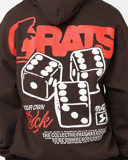 Rats Get Fat Own Luck Hoodie Brown