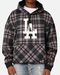 Majestic Athletic Los Angeles Dodgers Check Logo Hoodie Faded Black