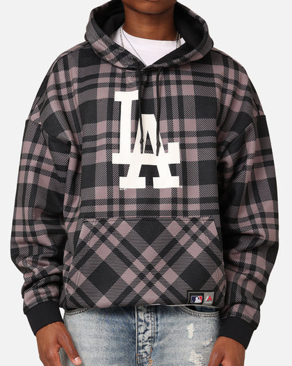 Majestic Athletic Los Angeles Dodgers Check Logo Hoodie Faded Black