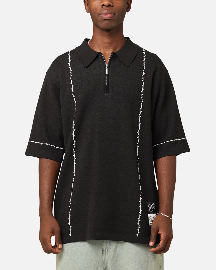 Carré Thorny 1/4 Zip Polo Shirt Black | Culture Kings