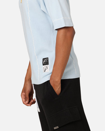 Carre Thorny 1/4 Zip Polo Shirt Light Blue