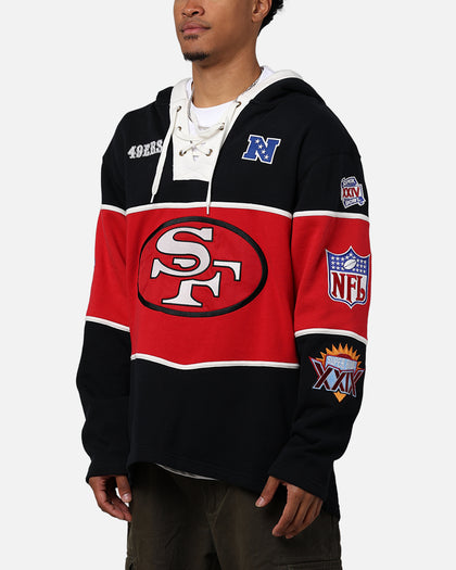 47 Brand San Francisco 49ers Super Bowl Gridiron Lacer Hoodie Jet Black