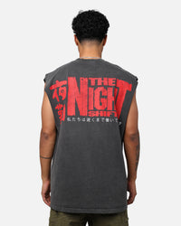 The Night Shift Dog Muscle T-Shirt Black Wash