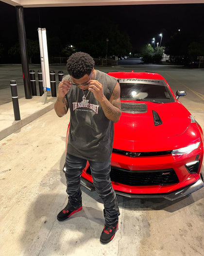 The Night Shift Gentlemen's Club Muscle T-Shirt Black Wash