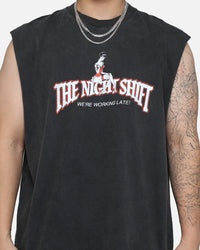 The Night Shift Gentlemen's Club Muscle T-Shirt Black Wash