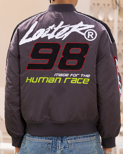 Loiter Racer Motor Jacket Charcoal