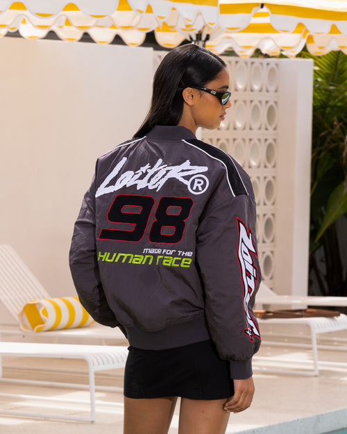 Loiter Racer Motor Jacket Charcoal