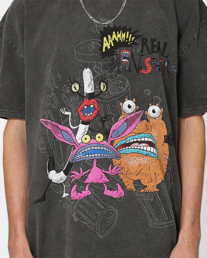American Thrift x Aaahh!!! Real Monsters Monsters Heavyweight Vintage T-Shirt Black Wash