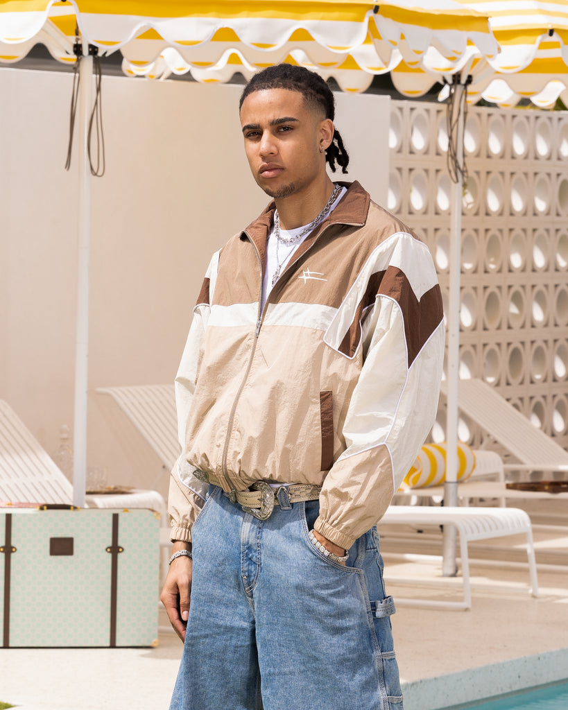 Loiter Axel Track Jacket Brown/Tan | Culture Kings
