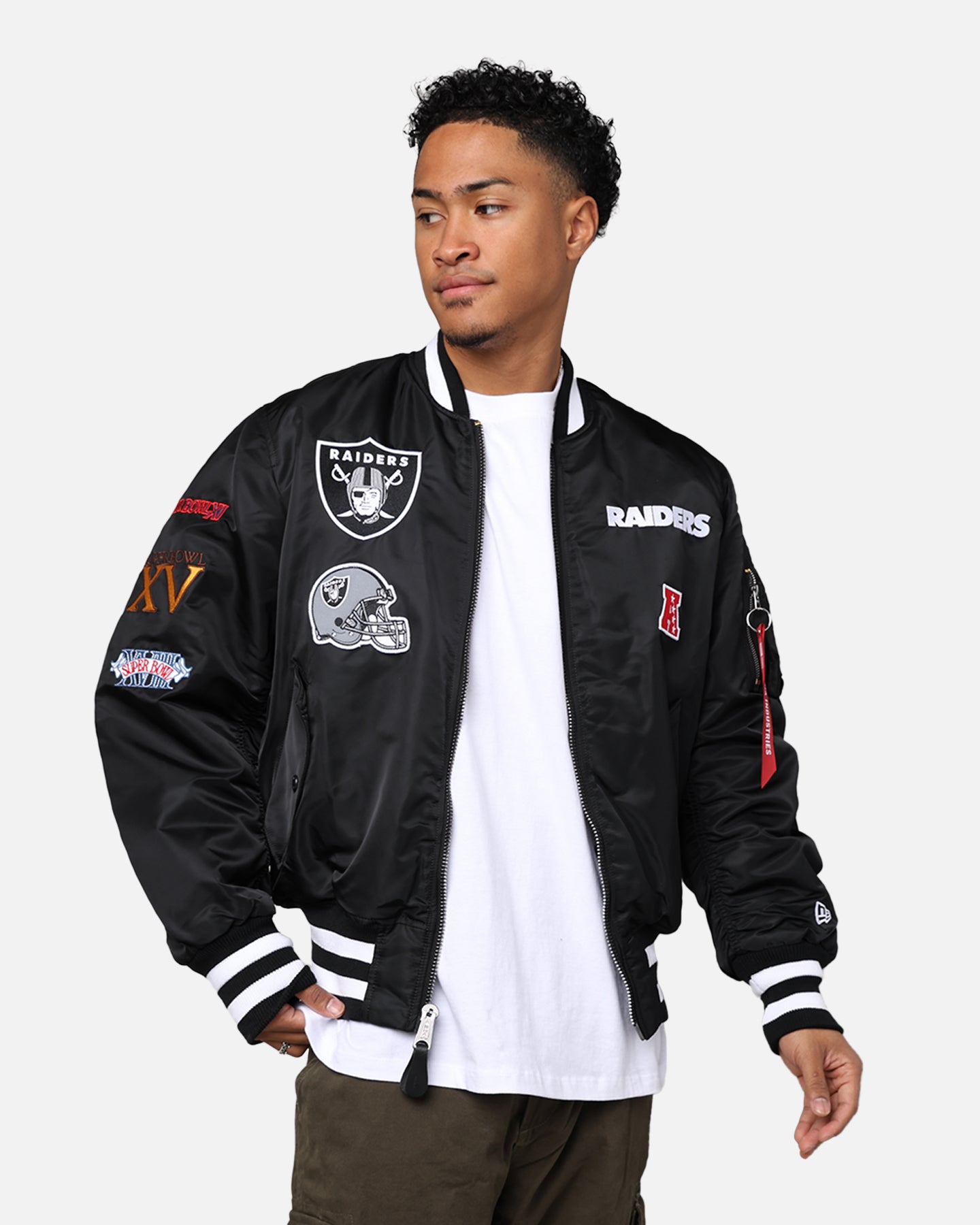 New Era X Alpha Series X NFL Las Vegas Raiders MA-1 Bomber Jacket