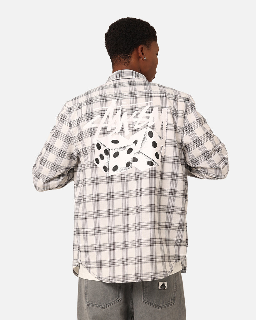 トップス Stussy check shirt Stussy Pair Of Dice Checkered Shirt Black/White | Culture Kings