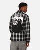 Stussy 8 Ball Checkered Zip Jacket Black