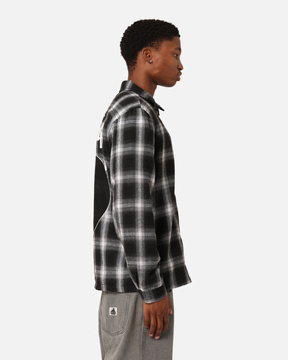 Stussy 8 Ball Checkered Zip Jacket Black