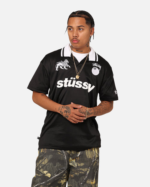 Stussy Football Polo Shirt Black