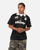 Stussy Football Polo Shirt Black