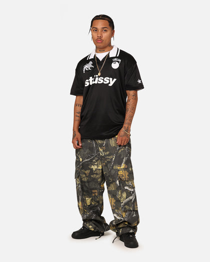Stussy Football Polo Shirt Black