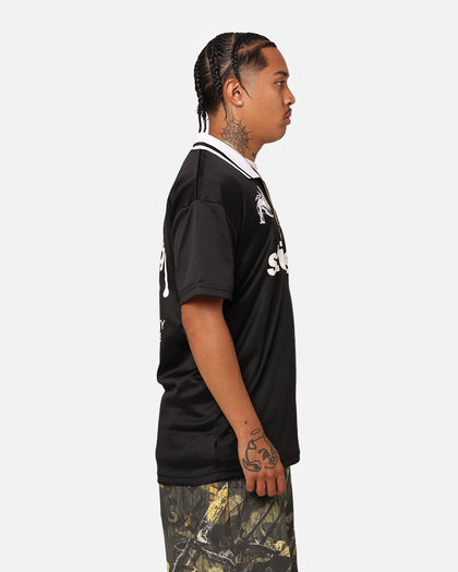Stussy Football Polo Shirt Black
