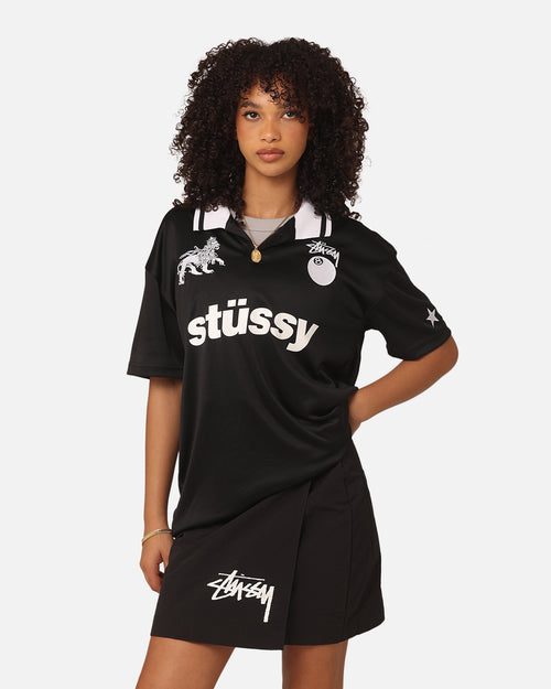 Stussy Football Polo Shirt Black