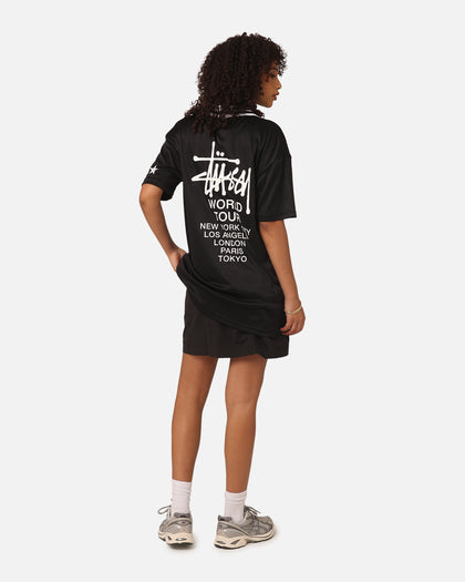 Stussy Football Polo Shirt Black