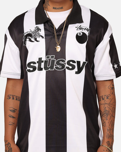 Stussy Football Polo Shirt Black/White