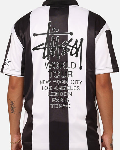 Stussy Football Polo Shirt Black/White