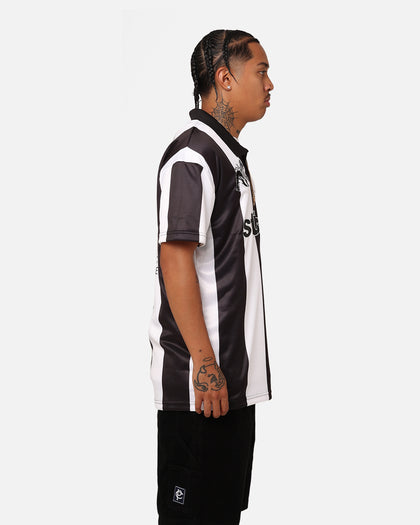 Stussy Football Polo Shirt Black/White
