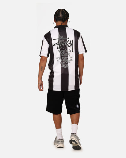 Stussy Football Polo Shirt Black/White