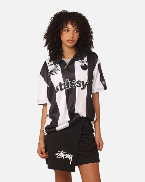 Stussy Football Polo Shirt Black/White