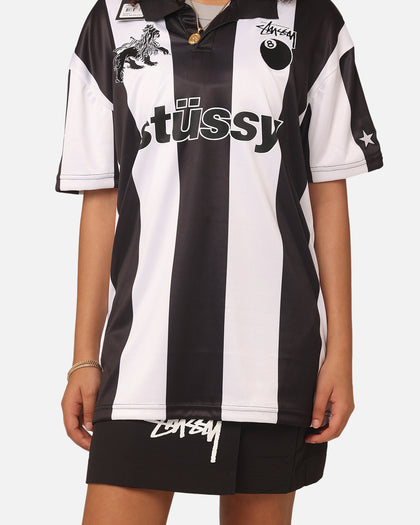 Stussy Football Polo Shirt Black/White