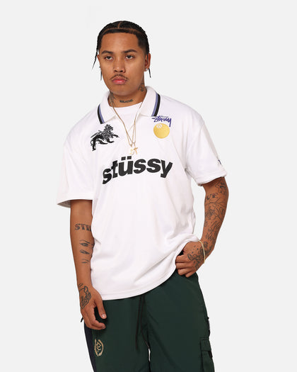 Stussy Football Polo Shirt White