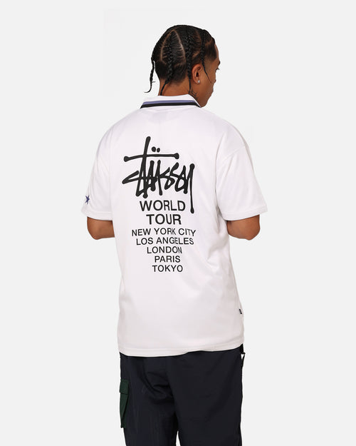 Stussy Football Polo Shirt White