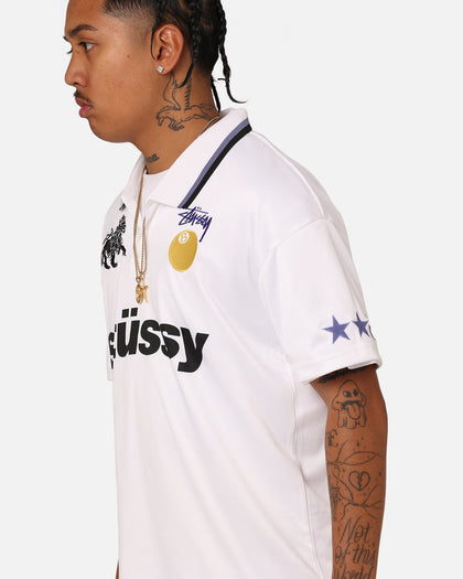 Stussy Football Polo Shirt White